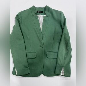 Gibsonlook Green women’s blazer with Polka Dot Lining